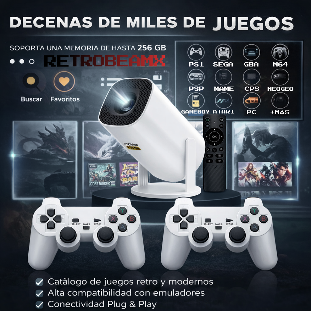 RetroBeamX™ Proyector Consola